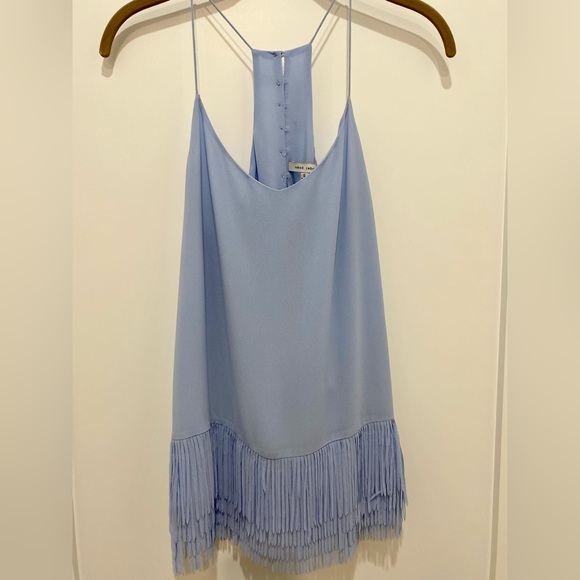 Naked Zebra baby blue cami with fringe - Picture 5 of 5